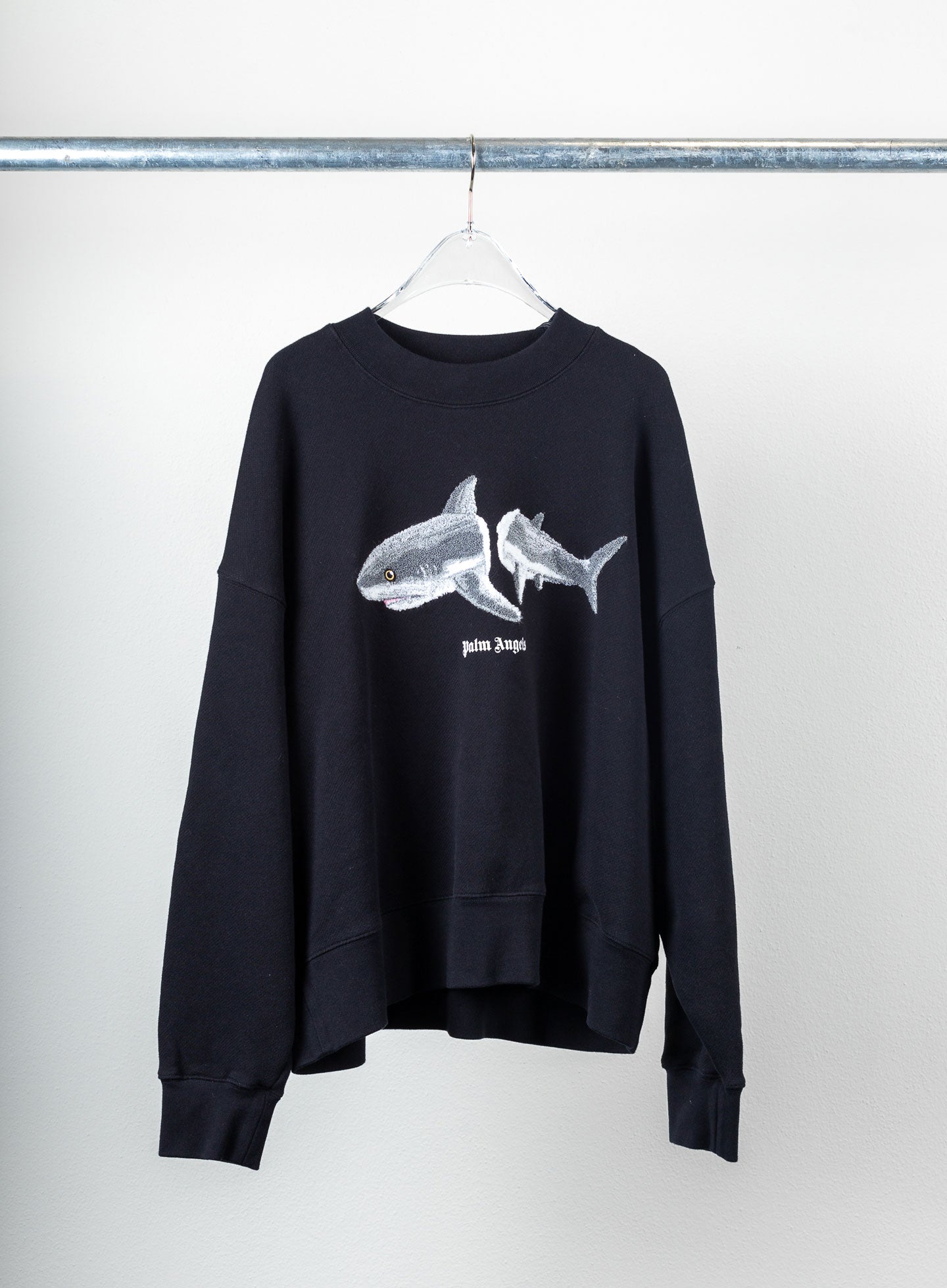 PALM ANGELS SHARK CREW NECK SWEATSHIRT